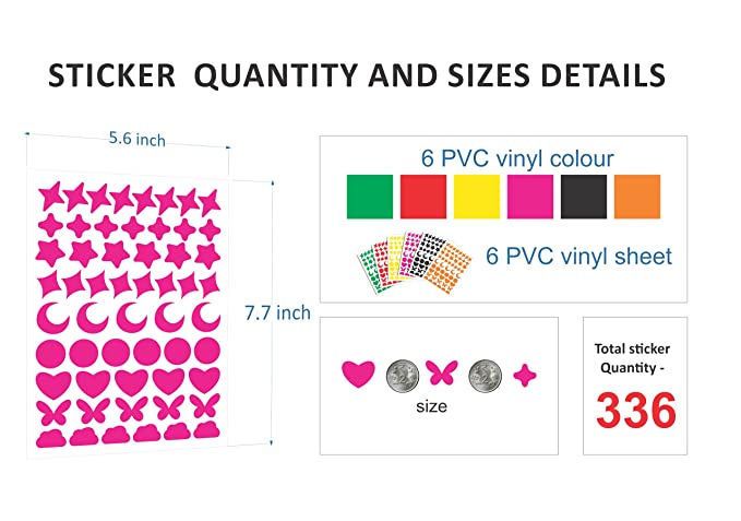 SVM CRAFT Scrapbook Stickers Love Shape Heart Self-Adhesive Stickers for  DIY Valentine's Day Anniversaries Party Favor Wedding, total heart 336  sticker 6 Colors multi colour sheet (6 sheet size 5.7 in – SVMCraft