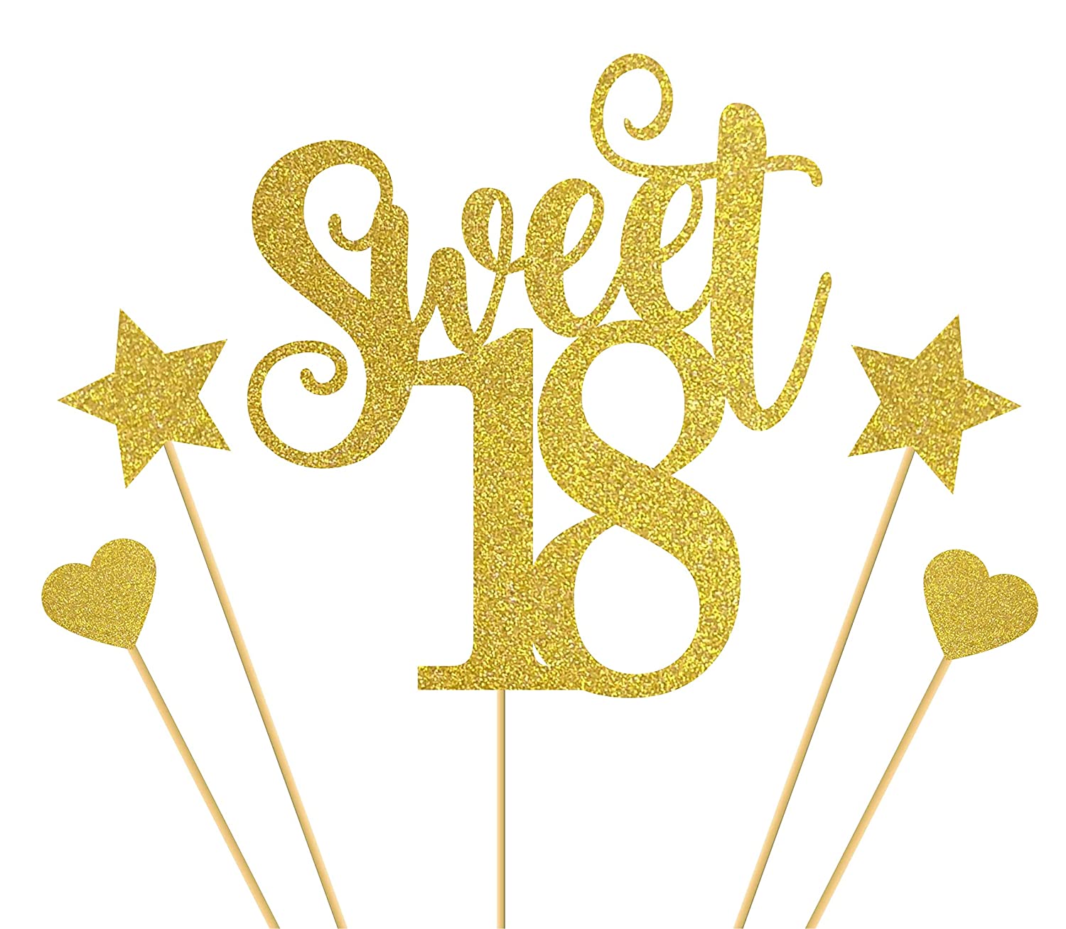 Sweet 18 Cake Topper Happy 18th Birthday Cake Topper 18th Birthday 